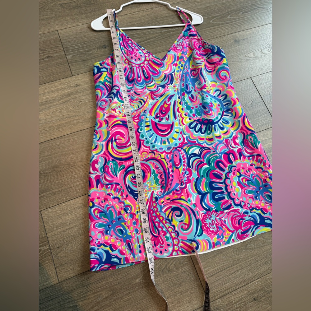Lilly Pulitzer Lela Silk Slip Dress in the "Psychedelic Sunshine" print - Picture 10 of 11